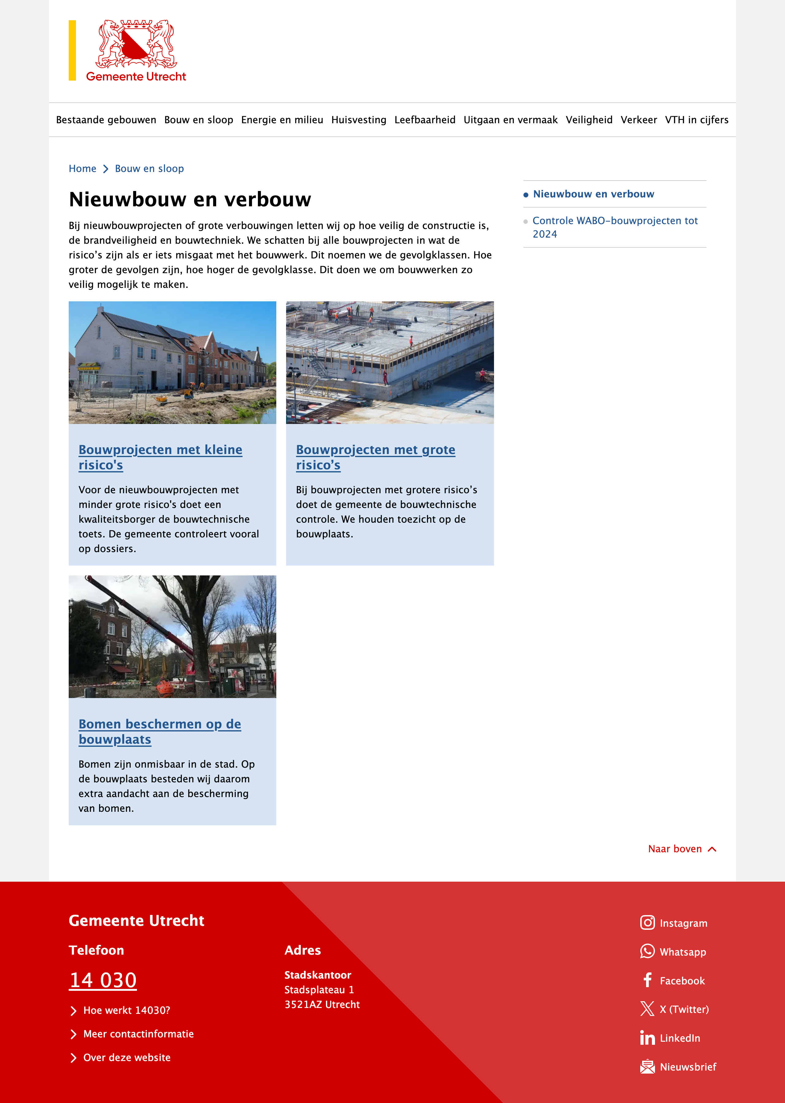 &quot;Nieuwbouw en verbouw&quot; pagina op de nieuwe website